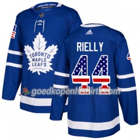 Toronto Maple Leafs Morgan Rielly 44 Adidas 2017-2018 Blauw USA Flag Fashion Authentic Shirt - Mannen